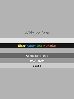 cover image of Über Kunst und Künstler Band 4